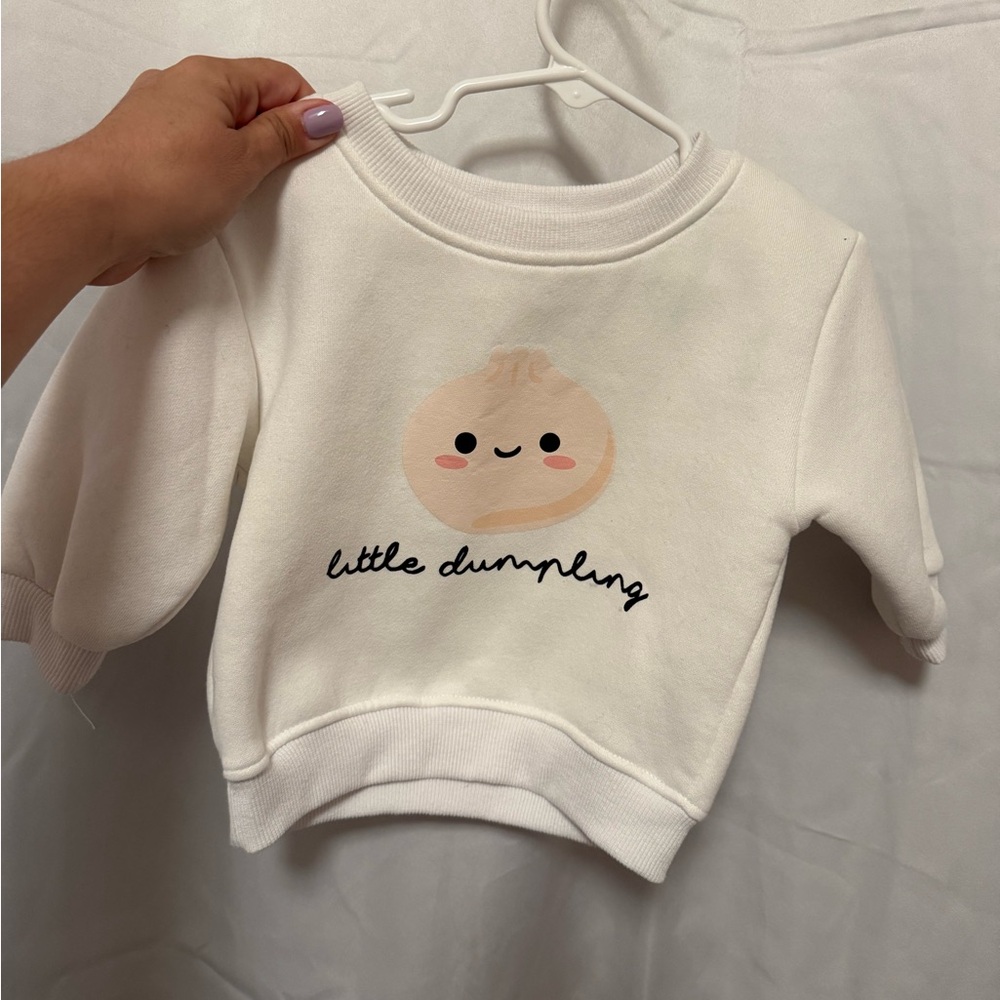 Little Dumpling White Sweatshirt